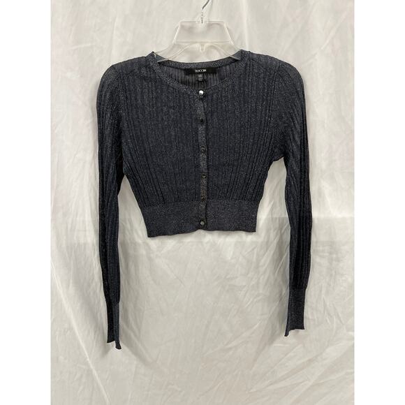 NWT Toccin Allison Cropped Cardigan Gunmetal size XS - Picture 1 of 7